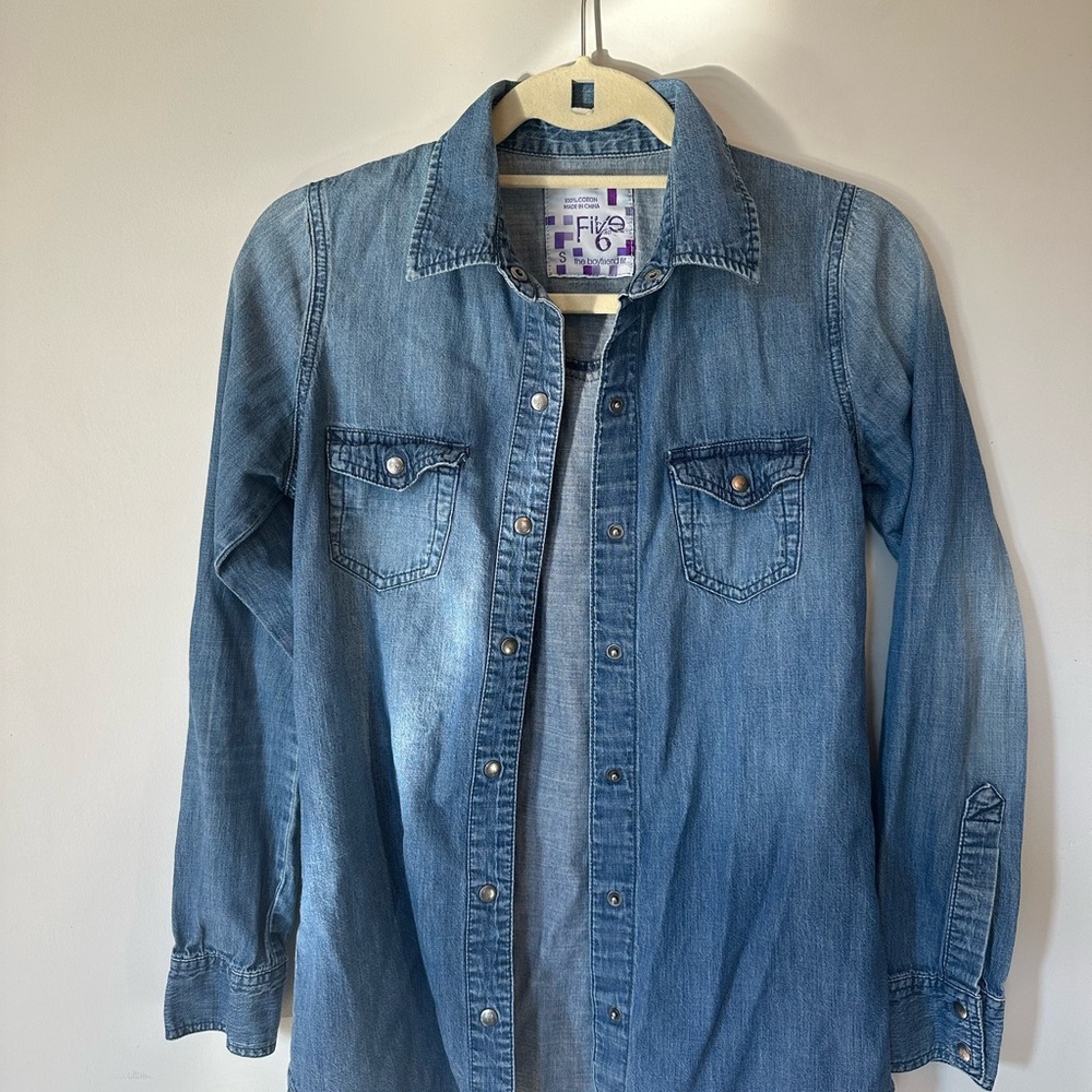 Denim Button-Up Shirt